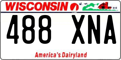 WI license plate 488XNA
