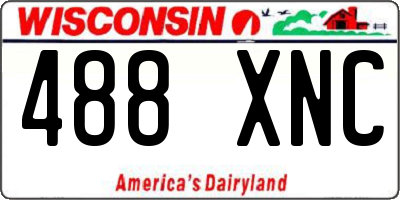WI license plate 488XNC