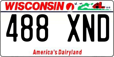 WI license plate 488XND