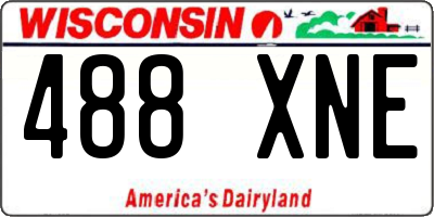 WI license plate 488XNE