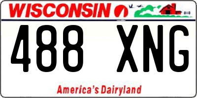WI license plate 488XNG