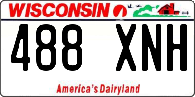 WI license plate 488XNH