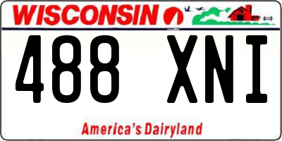 WI license plate 488XNI