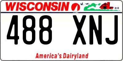 WI license plate 488XNJ