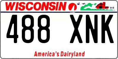 WI license plate 488XNK