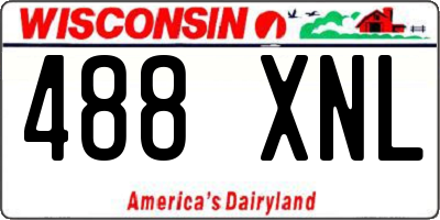 WI license plate 488XNL