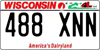WI license plate 488XNN