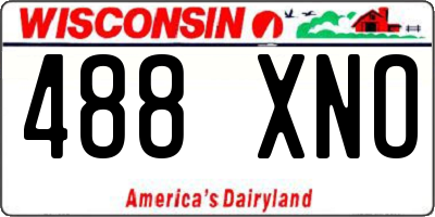 WI license plate 488XNO