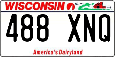 WI license plate 488XNQ