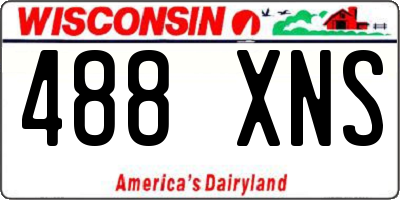 WI license plate 488XNS