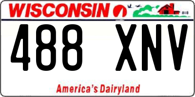 WI license plate 488XNV