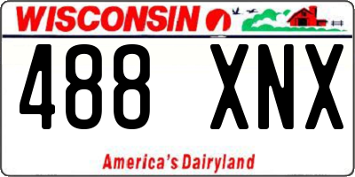 WI license plate 488XNX