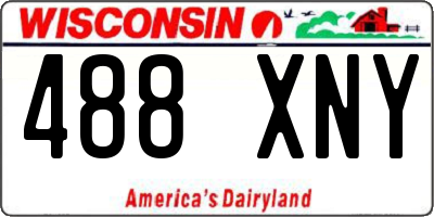 WI license plate 488XNY
