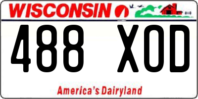 WI license plate 488XOD