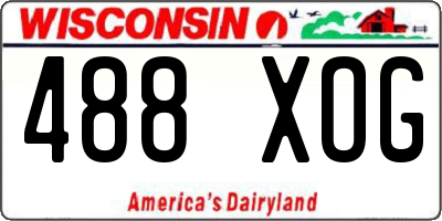 WI license plate 488XOG