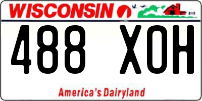 WI license plate 488XOH