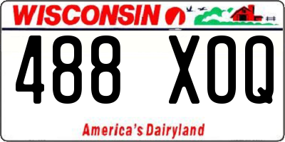 WI license plate 488XOQ