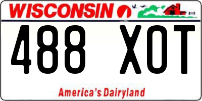 WI license plate 488XOT