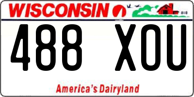 WI license plate 488XOU
