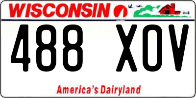 WI license plate 488XOV