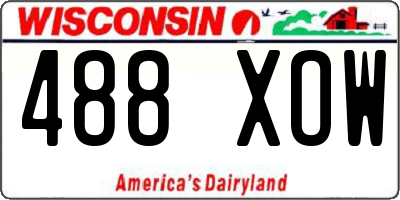 WI license plate 488XOW