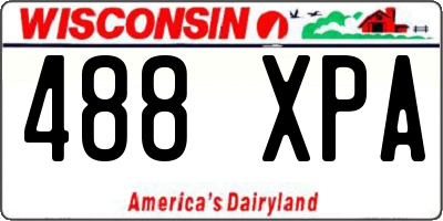 WI license plate 488XPA