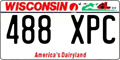 WI license plate 488XPC