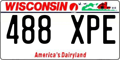 WI license plate 488XPE
