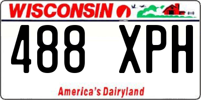 WI license plate 488XPH