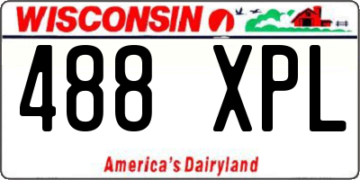 WI license plate 488XPL