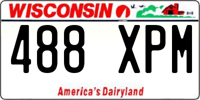 WI license plate 488XPM