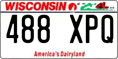 WI license plate 488XPQ
