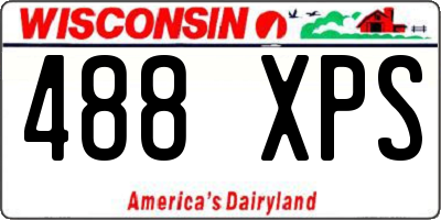 WI license plate 488XPS