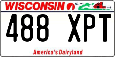 WI license plate 488XPT