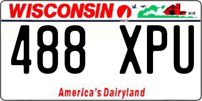 WI license plate 488XPU