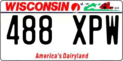 WI license plate 488XPW