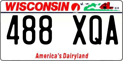 WI license plate 488XQA
