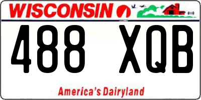 WI license plate 488XQB