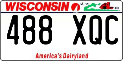 WI license plate 488XQC