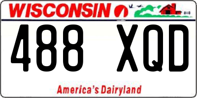 WI license plate 488XQD