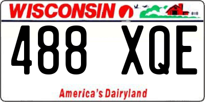 WI license plate 488XQE