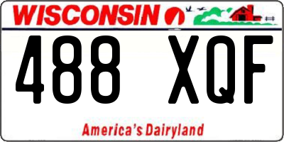 WI license plate 488XQF
