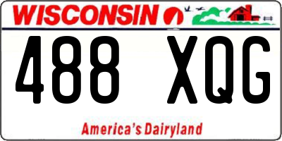 WI license plate 488XQG