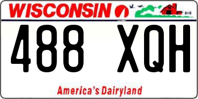 WI license plate 488XQH