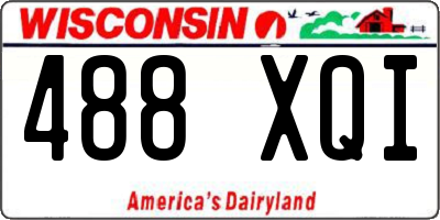 WI license plate 488XQI