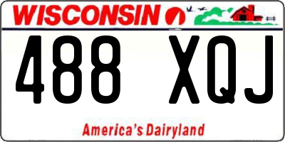 WI license plate 488XQJ