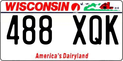 WI license plate 488XQK