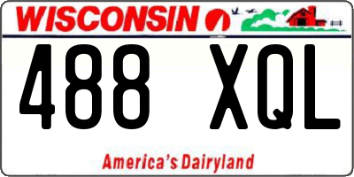 WI license plate 488XQL