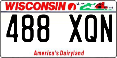 WI license plate 488XQN