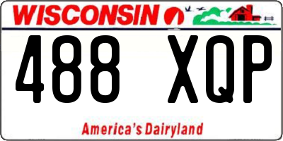 WI license plate 488XQP